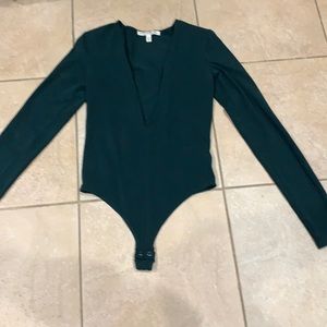 Plunging Neckline Bodysuit